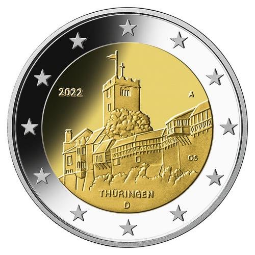 2€ Alemanha 2022 &#8211; Thüringen (Avulso)