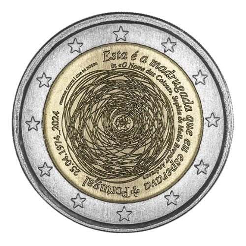 2€ Portugal 2024 &#8211; 50 Anos do 25 de Abril - 1 Rolo (25 moedas)