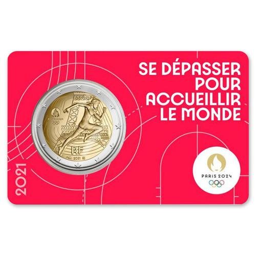 2€ França 2021 – Jogos Olímpicos - Vermelho